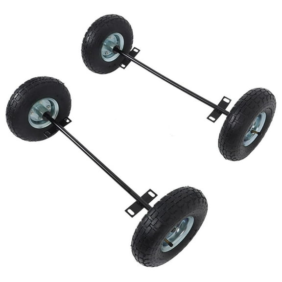 All- Smooth Travelling Black Inflatable Wheel Kit Replacement for Predator 9000 8750 and 6500 Watt Generators