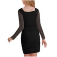thumbnail image 2 of Diufon Girls Long Sleeve Dress Fall Winter Ribbed Knit Slim Crewneck A-line Dresses Casual Dress for 8-12 Years, 2 of 6