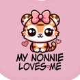 thumbnail image 4 of Inktastic My Nonnie Loves Me Granddaughter Tiger Girls Baby Bib, 4 of 4