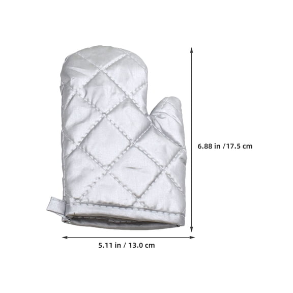 HOMEMAXS Kids Heated Oven Mitts Thickened Microwave Safe Gloves for Children