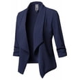 thumbnail image 1 of DYMADE Womens Open Front Long Sleeve OL Suit Business Blazer Casual Anorak Coat, 1 of 2