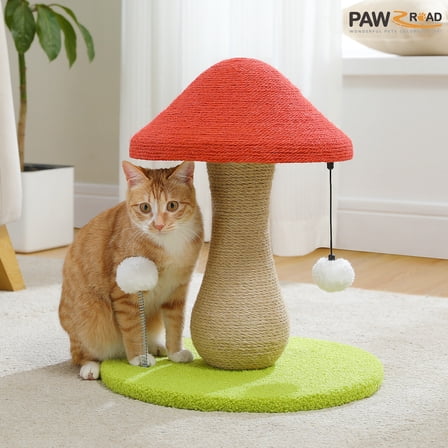 XgoodX Mushroom Cat Tree Tower 100% Sisal Covered Scratching Posts Condo Toys