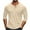 Beige, variant on asjyhkr Plus Size Mens Undershirts Long Sleeve Button down Crew Neck Shirts Casual Outdoor Golf Hiking Pullover,S-5XL