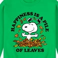 thumbnail image 3 of Peanuts - Happiness Is A Pile Of Leaves - Men's Crew Neck Fleece Pullover, 3 of 6