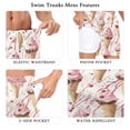 thumbnail image 5 of FORMRS Mens Swim Trunks Mesh Liner Quick Dry Casual Beach Board Shorts with Pockets, Sizes S-2XL, Pink Ice Cream Pattern, 5 of 9