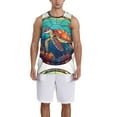 thumbnail image 6 of Rocae Sea Turtle in Coral for Men's Basketball Jersey Lightweight and Breathable Athletic Tank Top,Quick-Drying Sports Jersey 3X-Large, 6 of 9