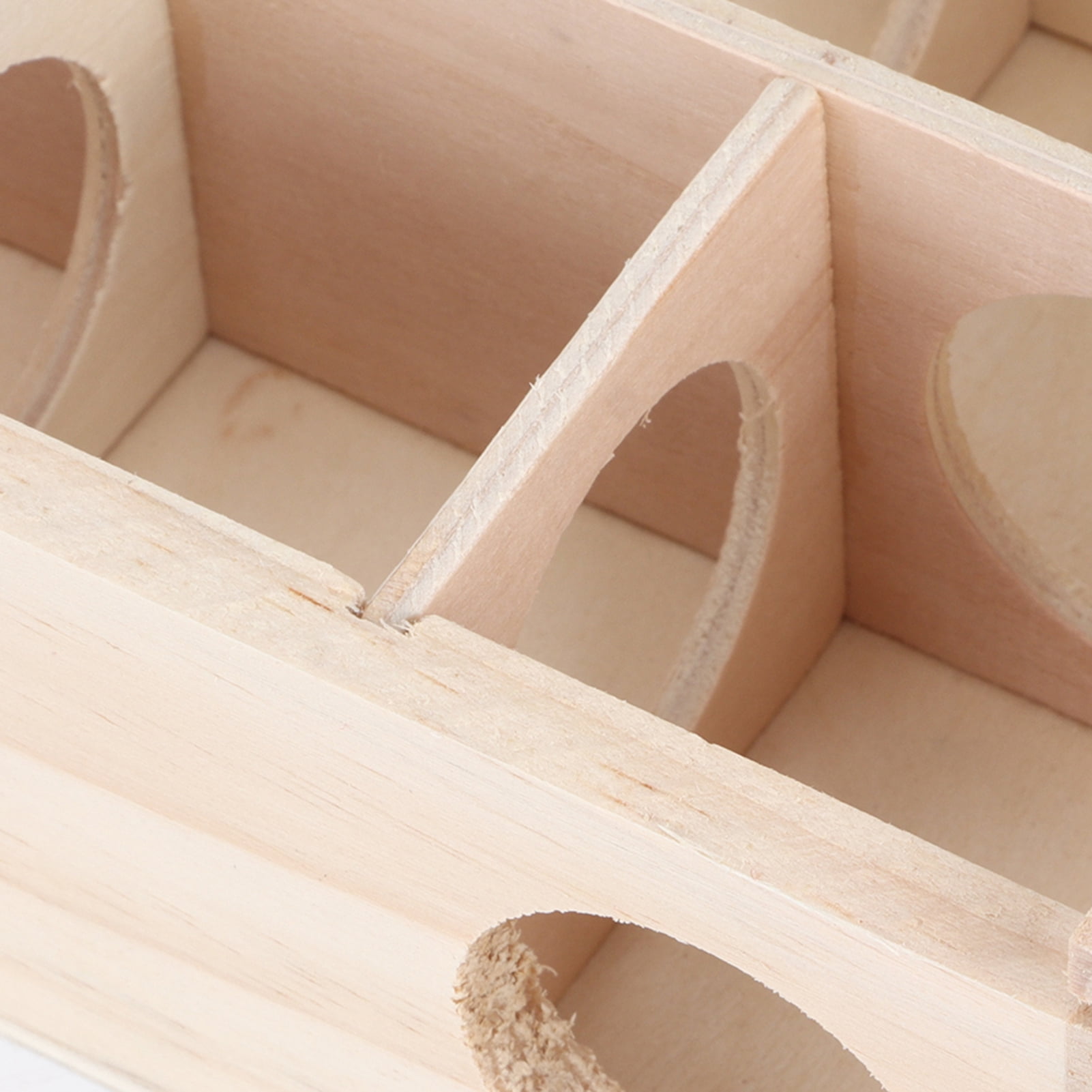 NFTIGB Natural Wood Hamster Maze Toy Interactive Small Pet Activity Center with Acrylic Glass Cover (9.8 inches / 25 cm) [cite: 8, 12]