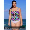 thumbnail image 2 of RELLECIGA Haut de Tankini Froncé Bandeau pour Femmes Maillots de Bain, 2 of 10