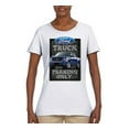 thumbnail image 2 of Ford Truck Parking Only Sign Gift for Owners of Ford Trucks | Womens Cars and Trucks Graphic T-Shirt, White, X-Large, 2 of 3