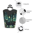 thumbnail image 4 of Bingfone Mystical Black Cat Fireflies Laundry Hamper,Large Canvas Fabric Lightweight Storage Basket Toy Organizer Dirty Clothes Collapsible, 4 of 6