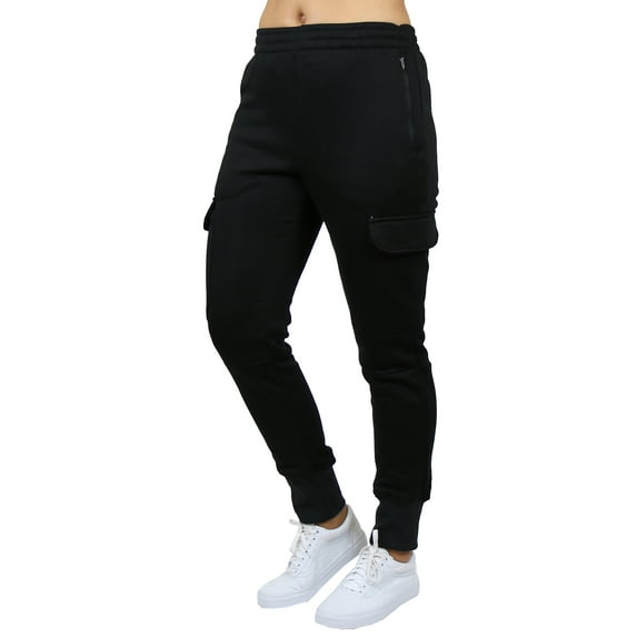 Women's Heavyweight Loose Fit Cargo Fleece Jogger Sweatpants (S-XL)