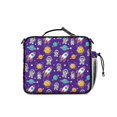 thumbnail image 2 of Astronaut and Rocket Purple Pattern Insulated Lunch Bag with Shoulder Strap and Bottle Holder,Bento School Lunch Bag Box,11x9.5x3.5 Inches, 2 of 3