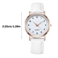 thumbnail image 2 of Reloj de cuarzo para mujer, relojes de cuarzo luminosos y tenues para mujer con correa de cuero estampada, reloj de pulsera informal, regalo maravilloso., 2 of 2