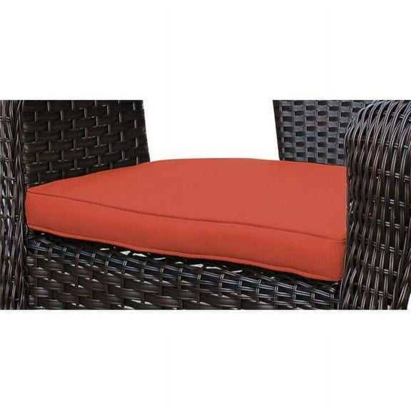 Jeco W00402-FS018CS 2 in. Clark Single Chair Cushion, Brick Red