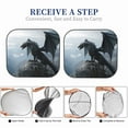 thumbnail image 6 of Haiem Valley Gray Dragon Car Windshield Sun Shade (2 Pieces) Foldable Windshield Sun Shade Car Accessories for Truck SUV Pickup-Small, 6 of 7