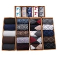 thumbnail image 5 of 5 pares de calcetines de lana para hombre, de invierno, gruesos, cálidos, de estilo empresarial, en caja de regalo, 5 of 5