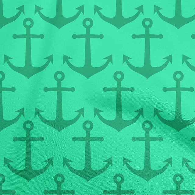 oneOone Velvet Green Fabric Nautical Craft Projects Decor Fabric Printed By The Yard 58 Inch Wide