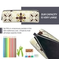 thumbnail image 5 of Fotbe Sweet Bee Pattern Leather Pencil Case, Pencil Pouch with Durable Zipper, Compact and Stylish Organizer for Stationery, Art Supplies, Travel Essentials, 5 of 7