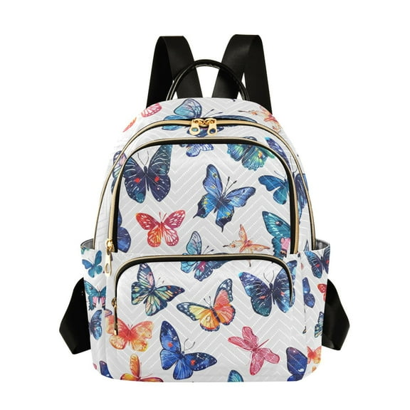 ALAZA Butterflies Womens Travel Laptop Backpack Large Daypack Ladies Shoulder Bags S