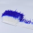thumbnail image 3 of Flecos de plumas de avestruz de 1 m para manualidades de costura de vestidos Royalblue White, 3 of 7