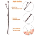 thumbnail image 3 of TUWAFE 100Pcs Bobby Pins Brown,Hair Pins Kit for Women Girls Kids,Wavy Brown Bobby Pins Hair Clips with Storage Box,Suitable for All Hair Types(2Inch), 3 of 6