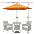 thumbnail image 7 of Abble 7.5ft Patio Umbrella with Crank Handle Outdoor Market Umbrella with 6 Sturdy Umbrella Ribs Waterproof for Garden Deck Backyard Pool, Orange, 7 of 7