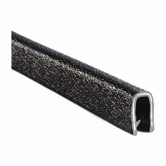 Trim-Lok Trim Seal, 25 ft L,Black, PVC, 7/16 in W 1375B3X1/4-25