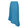 thumbnail image 5 of RUTAYY Women New Mid-Length Elastic High Waisted Fashion Elegant Solid Color Skirt Flowy Swing Pleated Beach Skirts, 5 of 8