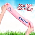 thumbnail image 2 of Jumbo Butter Squish Toys, 14oz Pink Taba Squish, Stress Balls, Gifts, 2 of 6
