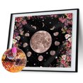 thumbnail image 2 of Cuadros Decorativos 5D DIY Diamante Pintura Luna Llena Taladro Completo Rhinestone Mosaico Arte Imagen Kit Likrtyny embutido en tela, 2 of 9