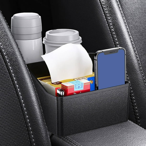 Xihbxyly Oferta Del Día Prime Solo Hoy Reposa Brazos de Almacenamiento de Tazas, Caja de Almacenamiento Multifuncional para Asiento de Coche, Caja de Pañuelos para Teléfono y Llave, Consola Central d