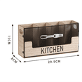 thumbnail image 6 of Kitchen Counter Utensil Holder Metal Paired with Wood Flatware Organizer 4 Compartments for Spatula Crock Cutlery,White, 6 of 6