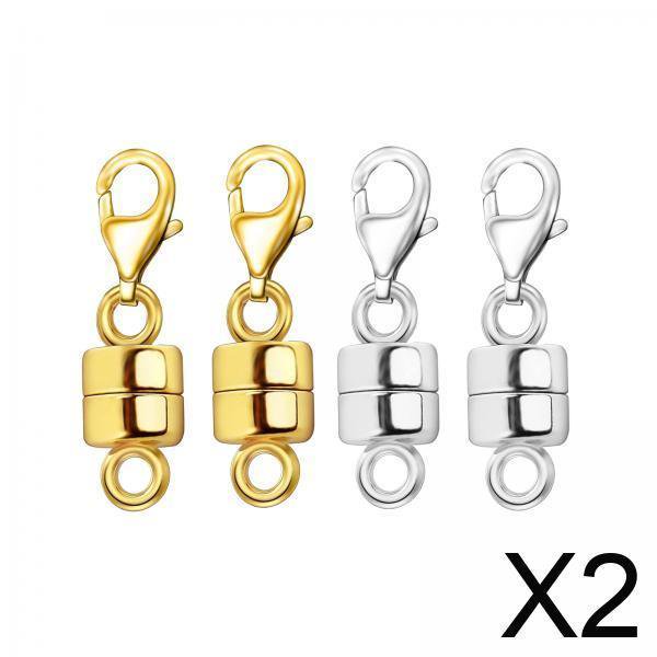 2x4 Cierres Magnéticos Para Collar, Convertidor De Cierre De Pulsera De Superficie Lisa Y Resistente