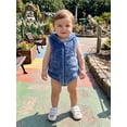thumbnail image 6 of RUINIXCW Nebworn Baby Halloween Dinosaur Costume Infant Baby Girl Boy Halloween Outfit Fall Winter Warm Plush Sleeveless Hood Romper Playsuit with Tail, 6 of 10