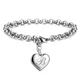 thumbnail image 2 of Pulsera de plata de ley 925 para hombre y mujer, cadena fina con 26 letras, abalorio de coraz贸n, joyer铆a bonita con personalidad para boda, regalo de fiesta, 20cm, 2 of 2