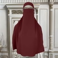 thumbnail image 1 of Chapeau Chapeau Solide Décontracté pour Femmes Couvre-Cheveux Bandeau Musulman Turban Long pour Femmes Rouge, 1 of 4