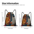 thumbnail image 2 of Xecao Abstract Colorful Duality Pattern Sports Drawstring Backpack - String Swim Gym Bag with Wet Proof Pocket for Women&Men-Medium, 2 of 6
