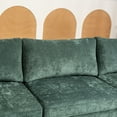 thumbnail image 6 of 111.42" 3-Seater Chenille Deep Sofa, Comfy Chenille Fabric Couch, Conforms to Body Curves, Cloud-soft Sitting, with Ultra-soft Cushions & Side Pocket for Living Room, Apartment, Office, Dark Green, 6 of 9