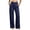 Navy, variant on hoksml Women's High Waisted Wide Leg Pants Stretch Solid Casual Trousers with Pockets for Work Office Daily Wear