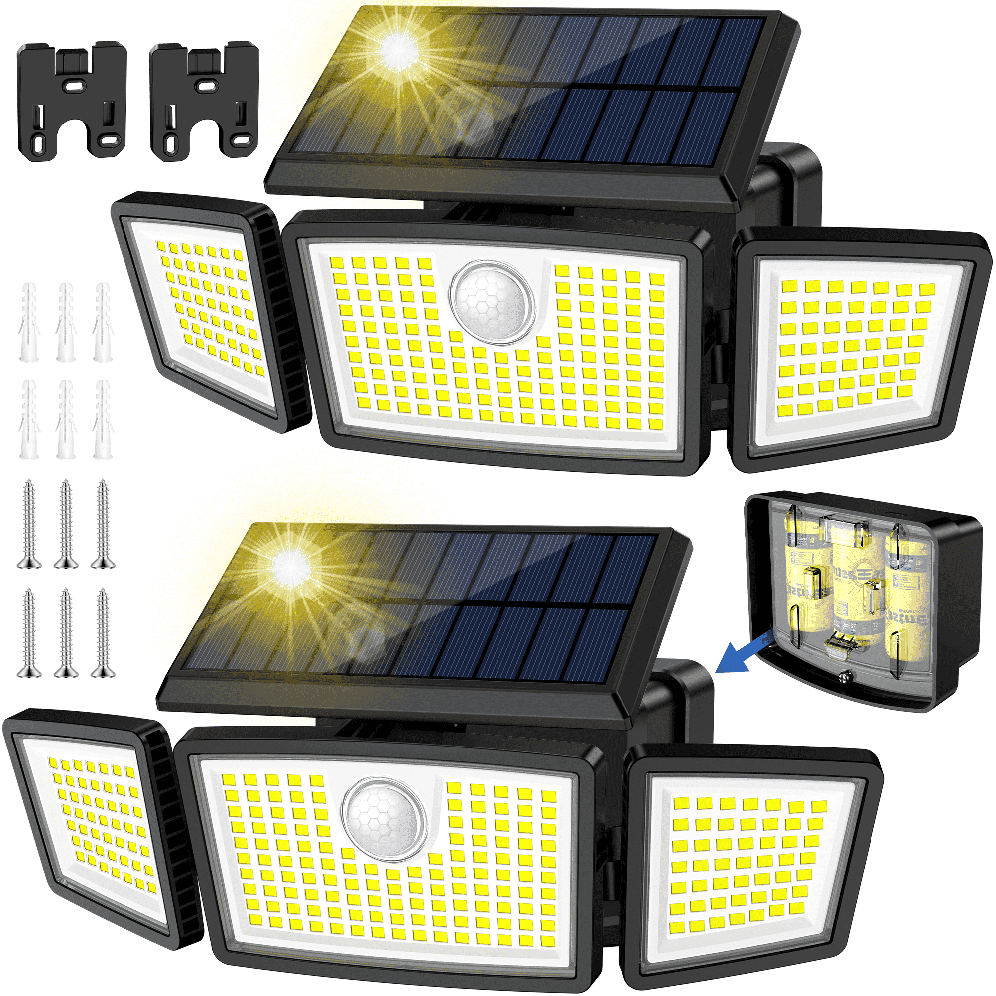 SZRSTH Solar Motion Sensor Flood Light 225 LED photo 1