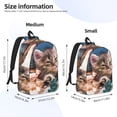 thumbnail image 2 of Vsdgher Playful Cat Print Canvas Backpack Travel Rucksack Unisex Knapsack 15.7/17.7Inch Laptop Backpack for Work,College -Small, 2 of 5