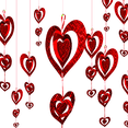 thumbnail image 5 of ADORNO DE PAPEL PICADO CORAZONES COLGANTES COLOR ROJO. 5 TIRAS, 5 of 5