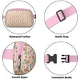 thumbnail image 5 of Pink Christmas Gingerbread and Tree Pattern Cute Fanny Packs for Women,Travel Waterproof Crossbody Fanny Bags Waist Purse for Women Anti Theft Adjustable Strap for Running Travel Cycling, 5 of 6