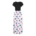 thumbnail image 4 of ICHUANYI Clearance Womens Fashion Summer Independence Day Printing Pocket Vacation Long Dress(White, XXL) ICHUANYI WER2023081108954, 4 of 7