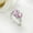 Pink, variant on Pink Zircon Butterfly Ring Platinum Plated Copper Elegant Dainty Fashion Jewelry Sparkling Chic Accessory Gift