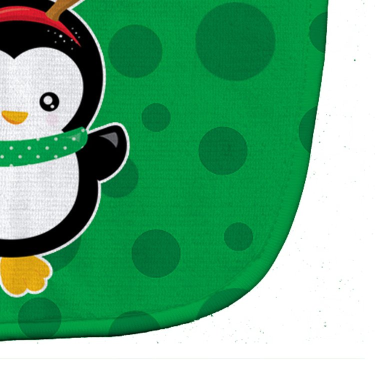Caroline's Treasures Christmas Baby Bib, Reindeer Penguin, Green