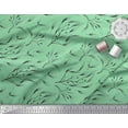 thumbnail image 2 of Soimoi Green Cotton Voile Fabric Blueberry Leaves Printed Fabric 1 Yard 58 Inch Wide, 2 of 3