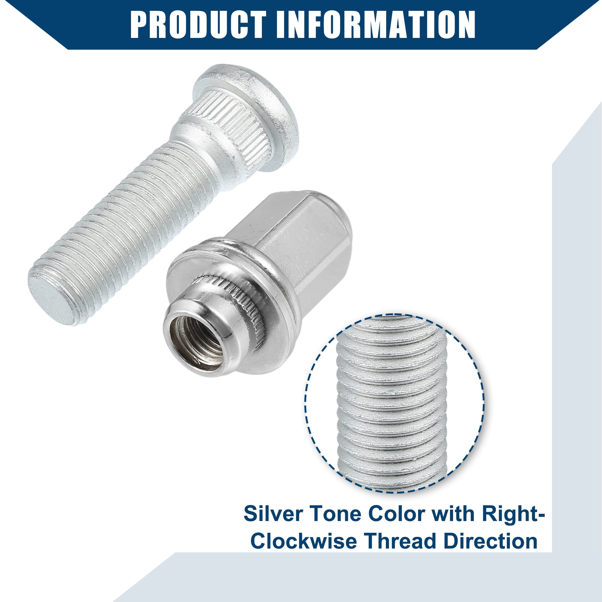 Unique Bargains M12-1.5 Wheel Stud Bolts for Toyota for Scion / Alloy Steel