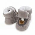 thumbnail image 2 of Infant Baby Fleece Booties Non-Skid On Slipper Winter Warm Soft Shoes Infant Round Toe Ankle Boots Crib Shoes, 2 of 9