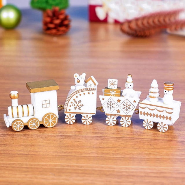 Adornos Navideños Yotijar 4 Piezas Miniatura Decoración Colgante Mini Casas de Pueblo